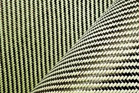 Carbon-Aramid-Gewebe, Hybrid-Carbon-Aramid-Mischgewebe-Stoffplatte